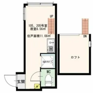 マノンフラット浅草橋【2階】の間取り