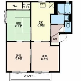 シャーロック【2階】の間取り