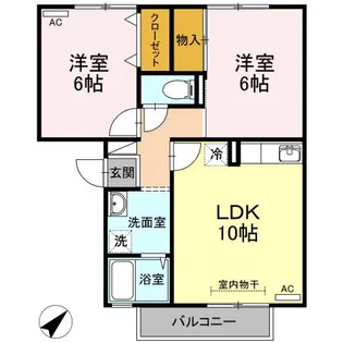 エスポワール松本 B棟【3階】の間取り