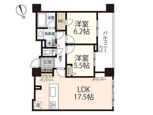 ライオンズタワー平和大通りシティマークス【15階】の間取り