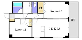 山地マンション【1階】の間取り