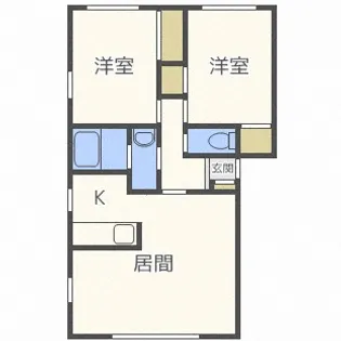 北海道札幌市西区宮の沢三条5【アパート】の間取り