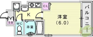 エステムコート神戸・県庁前II【3階】の間取り