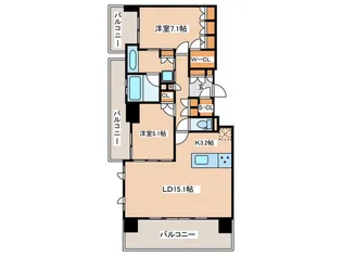 D‘クラディア茅ヶ崎28CS【4階】の間取り