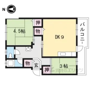辻ハイツ1【2階】の間取り