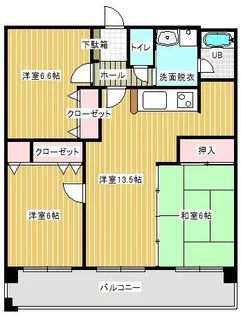 サニーコート篠栗【4階】の間取り