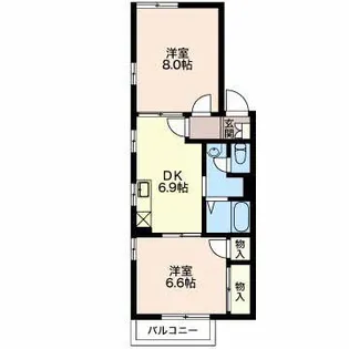 ぐりんべーるSAKURA A【1階】の間取り