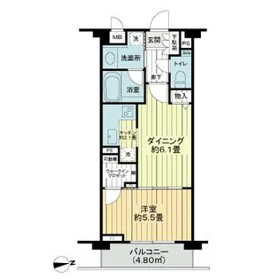 デュオ スカーラ新大久保【2階】の間取り