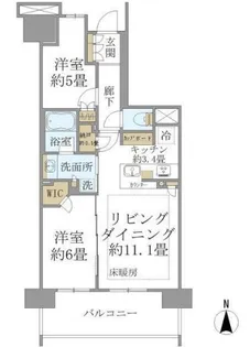 Brillia辰巳 CANAL TERRACE【13階】の間取り
