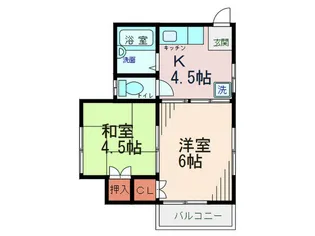 西村ハイツ【2階】の間取り