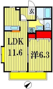 千葉県船橋市藤原3【アパート】の間取り