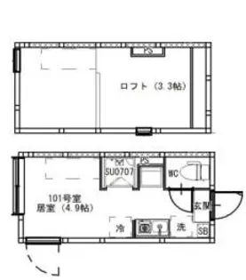 Blue Sands【2階】の間取り