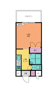 パレドール高城【6階】の間取り