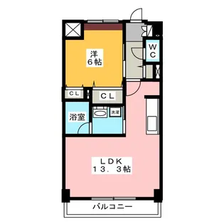 リベルテ一屋【3階】の間取り