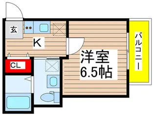 La clair船橋【2階】の間取り