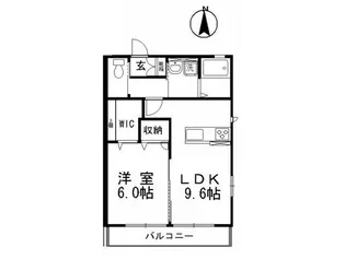 アヴィニールA【1階】の間取り
