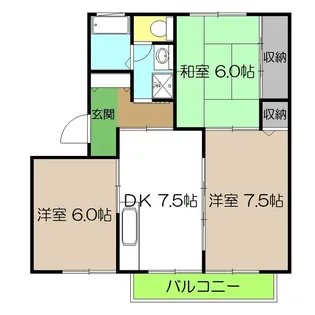 シャーメゾン中通 A棟【1階】の間取り