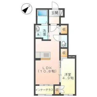 グリーンキャッスル【1階】の間取り