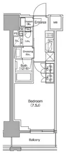 ザ・パークハビオ新御徒町【5階】の間取り