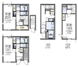 レオネクストエレガンスフジ【1階】の間取り