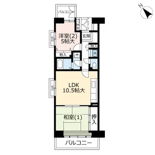 UR東戸塚ビューハイツ【5階】の間取り