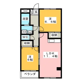 ブラウンキャッスル【3階】の間取り