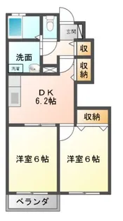 グレイスコート弐番館【1階】の間取り