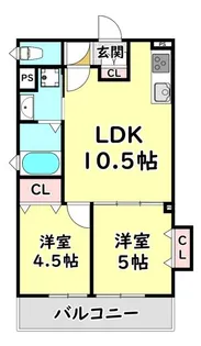 ラモーナ木田町【2階】の間取り