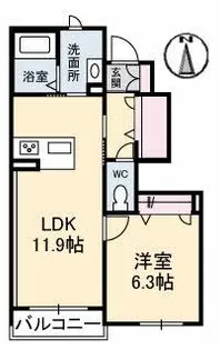 フォレナコート春日 B棟【1階】の間取り