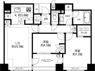 音羽パークホームズ【4階】の間取り