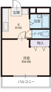 サニーコート岡大西【3階】の間取り