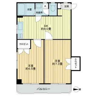 メゾンフラワー【1階】の間取り