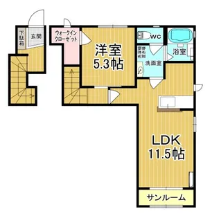 ヴィラフェリーチェII参番館【2階】の間取り