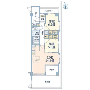 プロステージ阿佐ヶ谷【1階】の間取り