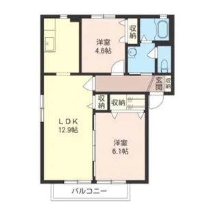 グランドゥールC【1階】の間取り