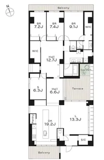 THE GRANDUO YOGA【2階】の間取り