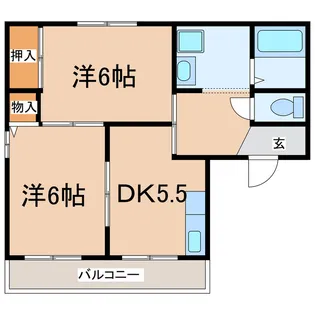 ドミールA【2階】の間取り
