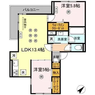 D-Residence光丘町A【2階】の間取り
