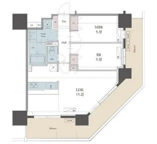 ラグゼナ用賀【10階】の間取り