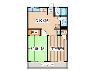 カクヨーガーデン足柄I【2階】の間取り