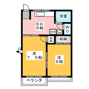 F・タウン D棟【1階】の間取り