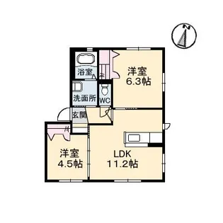 River Court II棟【1階】の間取り