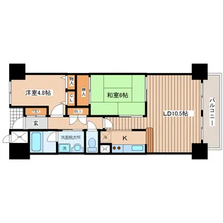 プライムアーバン堤通雨宮【9階】の間取り