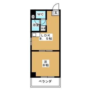MTなごの1001【6階】の間取り