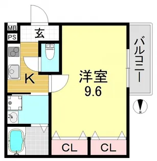 フジパレス長原II番館【2階】の間取り