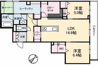 helianthe南幸町【2階】の間取り