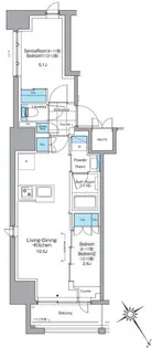 ルフォンプログレ横浜関内【10階】の間取り