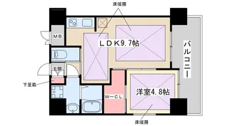 ノルデンハイム江坂III【9階】の間取り