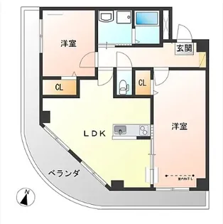 ファイブシティ【2階】の間取り