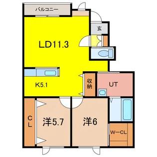 PLESANTII【1階】の間取り